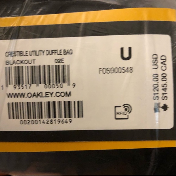 New OAKLEY 50L Cordura Crestible Blackout Duffle Bag Backpack - Picture 3 of 7